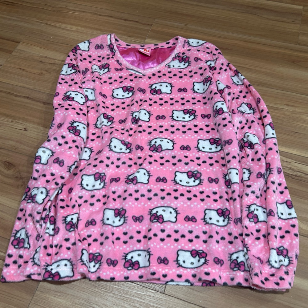 Hello Kitty Cozy Pink Fleece Pullover Long Sleeve Top Size 2X
